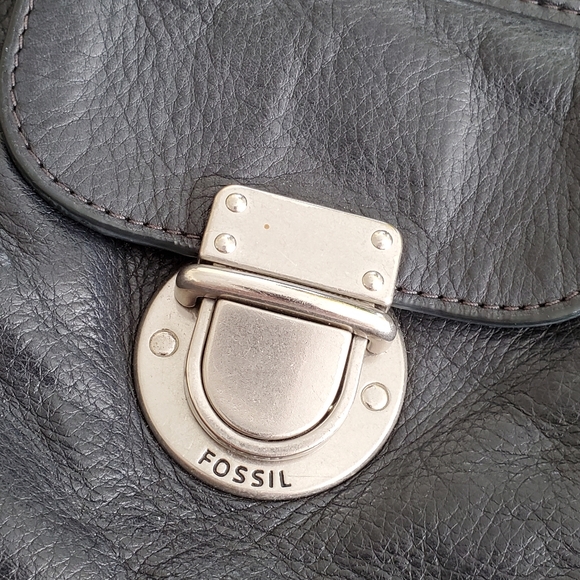 Black leather fossil bag - Picture 3 of 7